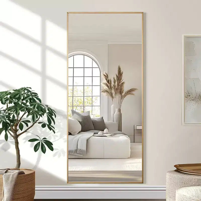 Dovelina 71H x 31W Miroir sur pied décoratif mural pleine longueur grand miroir sur pied