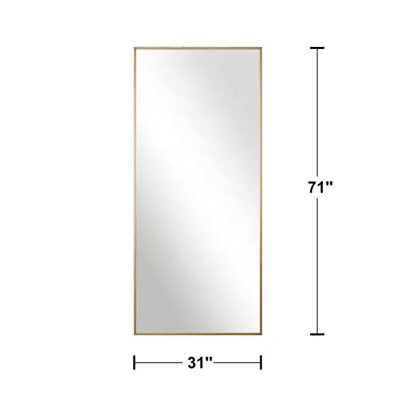 Dovelina 71H x 31W Miroir sur pied décoratif mural pleine longueur grand miroir sur pied