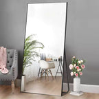 Dovelina 71H x 31W Miroir sur pied décoratif mural pleine longueur grand miroir sur pied