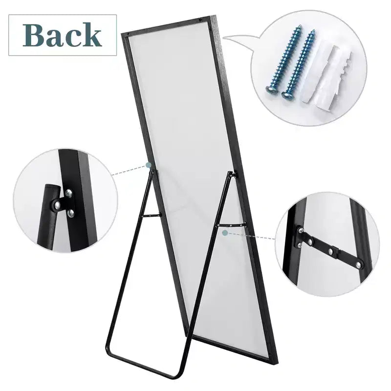 Dovelina 71H x 31W Miroir sur pied décoratif mural pleine longueur grand miroir sur pied