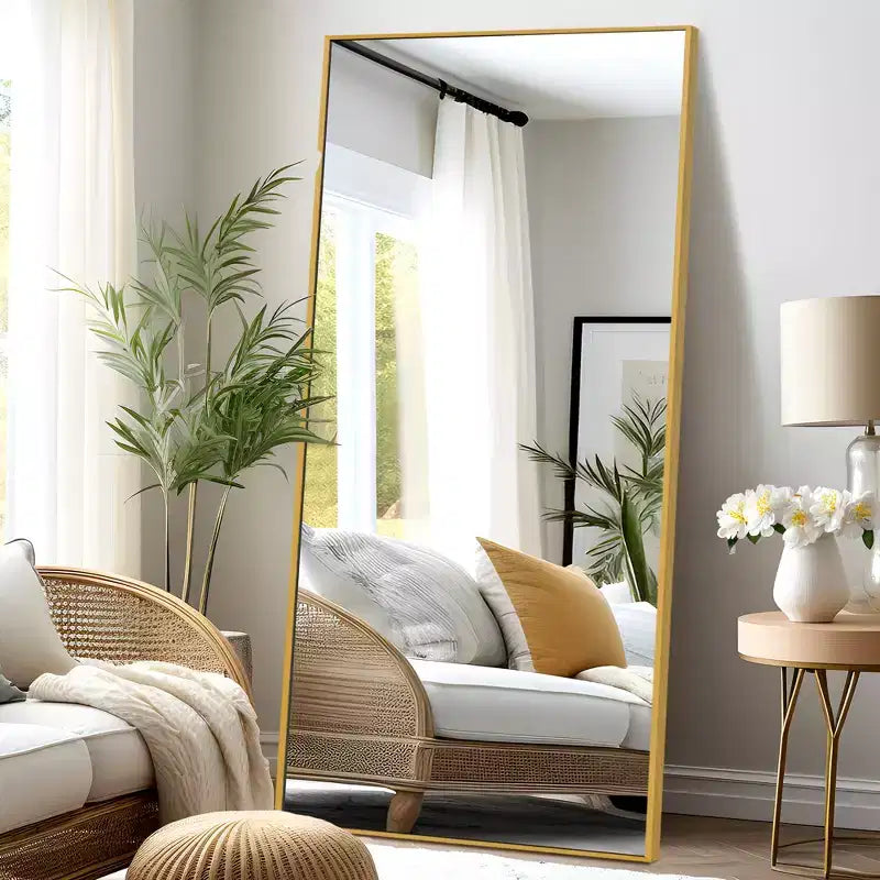 Dovelina 71H x 31W Miroir sur pied décoratif mural pleine longueur grand miroir sur pied