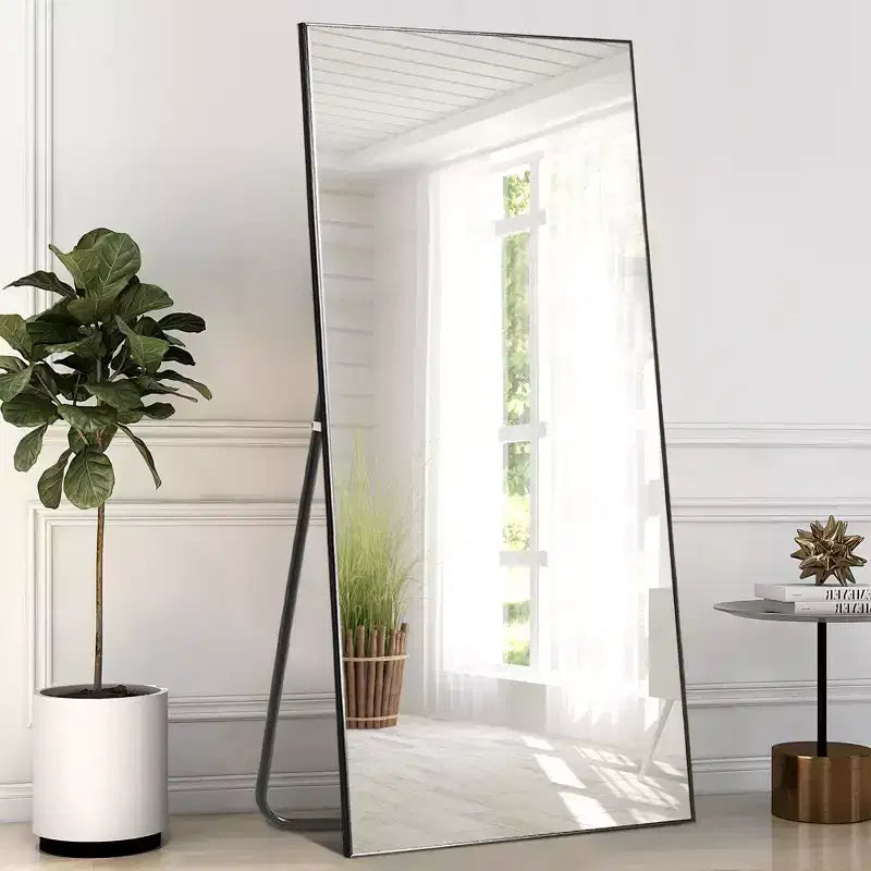 Dovelina 71H x 31W Miroir sur pied décoratif mural pleine longueur grand miroir sur pied