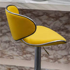 Tabouret de bar pivotant et réglable Masaccio en velours, lot de 2, jaune