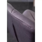 Tabourets de bar pivotants à hauteur réglable Breni Velvet Diamond Tufted, lot de 2, gris