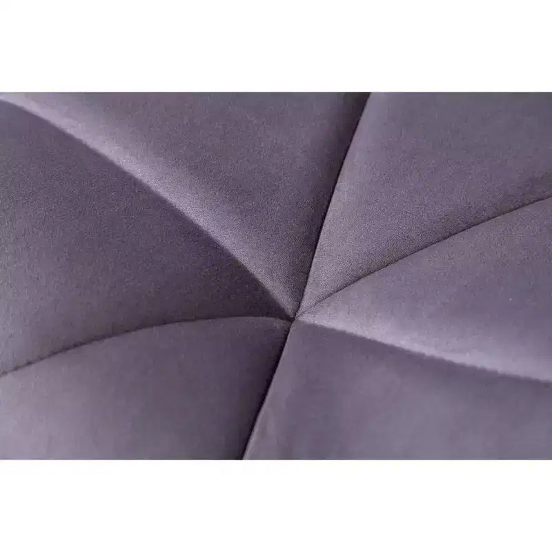 Tabourets de bar pivotants à hauteur réglable Breni Velvet Diamond Tufted, lot de 2, gris