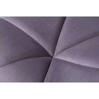 Tabourets de bar pivotants à hauteur réglable Breni Velvet Diamond Tufted, lot de 2, gris