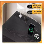 GALAXHERO Meuble de Rangement avec Station de Charge, Classeur à Roulettes à 1 Tiroir, Meuble de Classement Verrouillable pour Bureau à Domicile, Support d'Imprimante avec Rangement