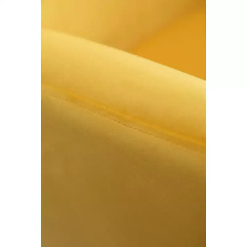 Fauteuil d'appoint en velours capitonné à dossier haut Sovarol de Roundhill Furniture, jaune