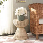 Table d'appoint/Tabouret Tritan en rotin - STL6502A - Naturel - Safavieh