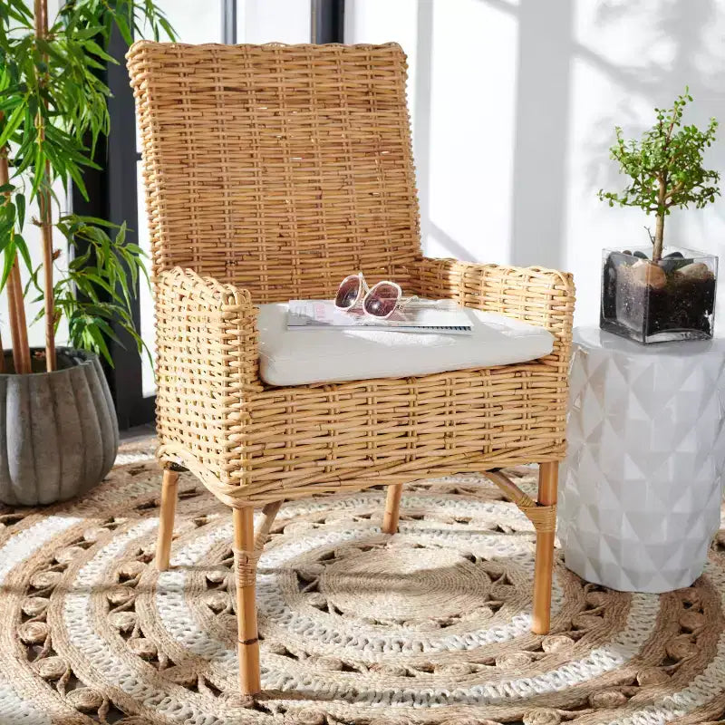 Fauteuil Nancy Rattan avec coussin – ACH6518 – Safavieh