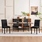 FERPIT Chaises de salle à manger capitonnées en similicuir - Lot de 2