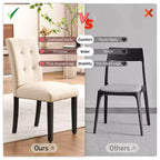 FERPIT Chaises de salle à manger capitonnées en similicuir - Lot de 2