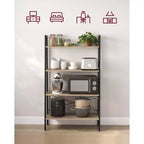 Étagère échelle, bibliothèque à 4 niveaux, étagère de rangement, bibliothèque avec cadre en acier, pour salon, bureau à domicile, cuisine, chambre à coucher, style industriel