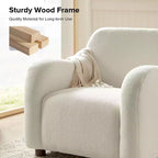 Klaudius Lot de 2 fauteuils rembourrés en bouclette, largeur 35 | HULALA HOME