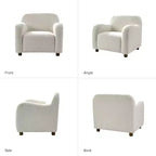 Klaudius Lot de 2 fauteuils rembourrés en bouclette, largeur 35 | HULALA HOME