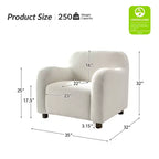 Klaudius Lot de 2 fauteuils rembourrés en bouclette, largeur 35 | HULALA HOME