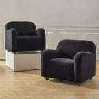 Klaudius Lot de 2 fauteuils rembourrés en bouclette, largeur 35 | HULALA HOME
