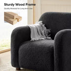 Klaudius Lot de 2 fauteuils rembourrés en bouclette, largeur 35 | HULALA HOME