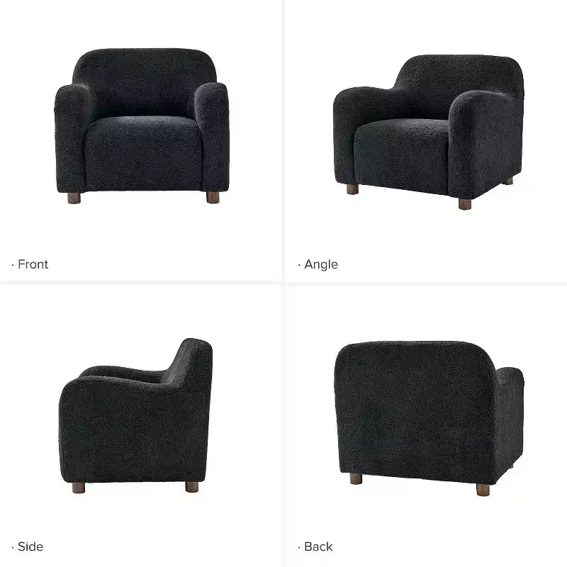 Klaudius Lot de 2 fauteuils rembourrés en bouclette, largeur 35 | HULALA HOME