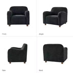 Klaudius Lot de 2 fauteuils rembourrés en bouclette, largeur 35 | HULALA HOME