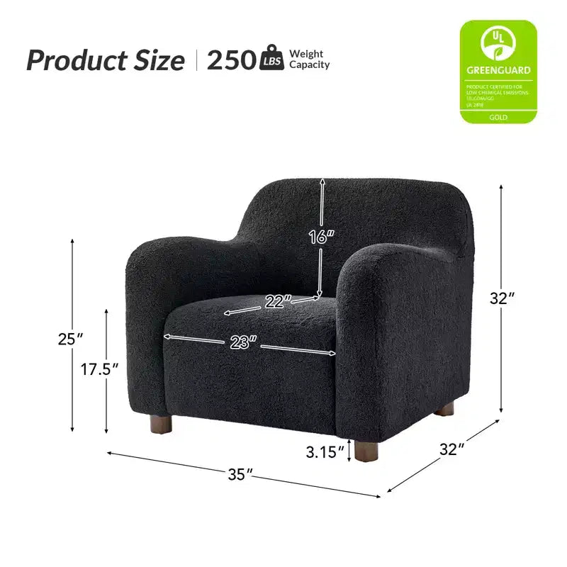 Klaudius Lot de 2 fauteuils rembourrés en bouclette, largeur 35 | HULALA HOME