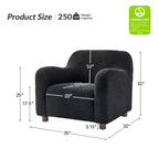 Klaudius Lot de 2 fauteuils rembourrés en bouclette, largeur 35 | HULALA HOME