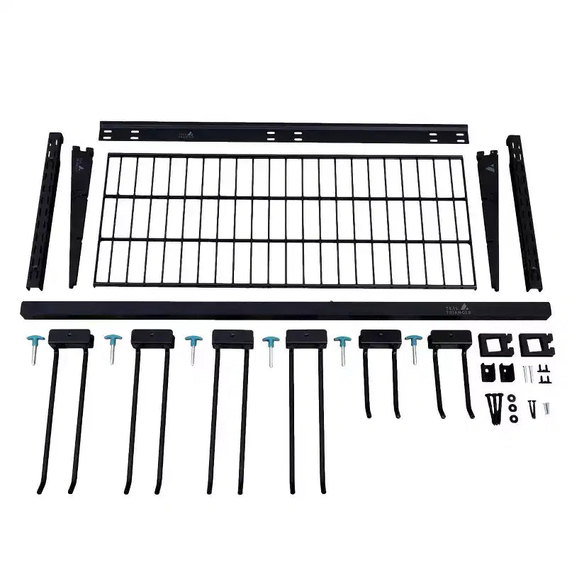 Triangle sarcelle G-Tool + étagère | Système de rangement mural réglable | Supporte 136 kg