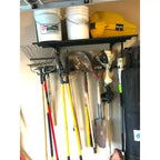 Triangle sarcelle G-Tool + étagère | Système de rangement mural réglable | Supporte 136 kg