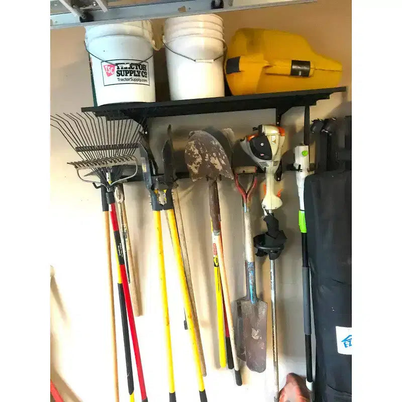 Triangle sarcelle G-Tool + étagère | Système de rangement mural réglable | Supporte 136 kg
