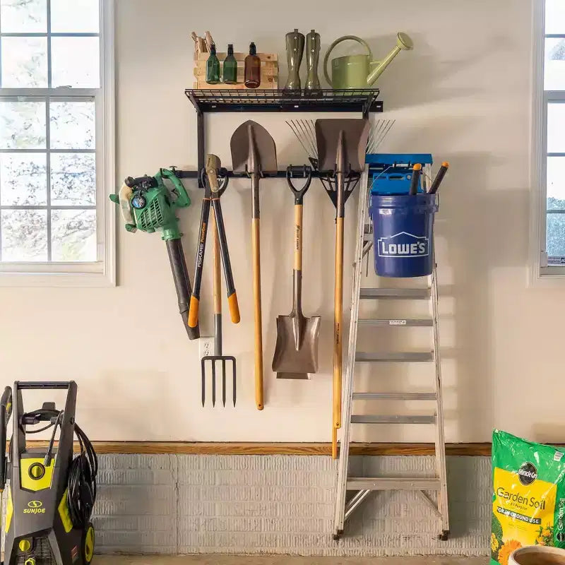 Triangle sarcelle G-Tool + étagère | Système de rangement mural réglable | Supporte 136 kg