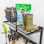 Triangle sarcelle G-Tool + étagère | Système de rangement mural réglable | Supporte 136 kg