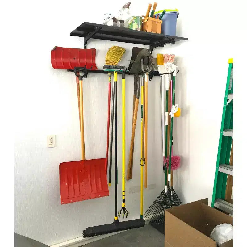 Triangle sarcelle G-Tool + étagère | Système de rangement mural réglable | Supporte 136 kg