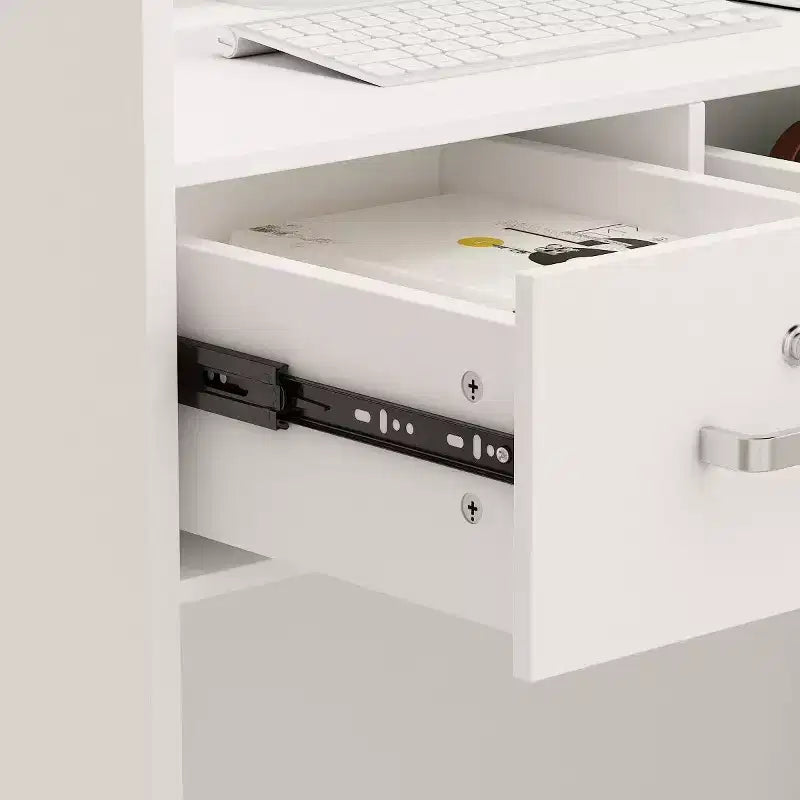 Comptoir de réception en L Famapy, bureau d'accueil multifonctionnel, poste de travail