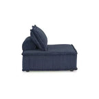 Fauteuil d'appoint modulaire moderne et discret Signature Design by Ashley Bales, bleu marine