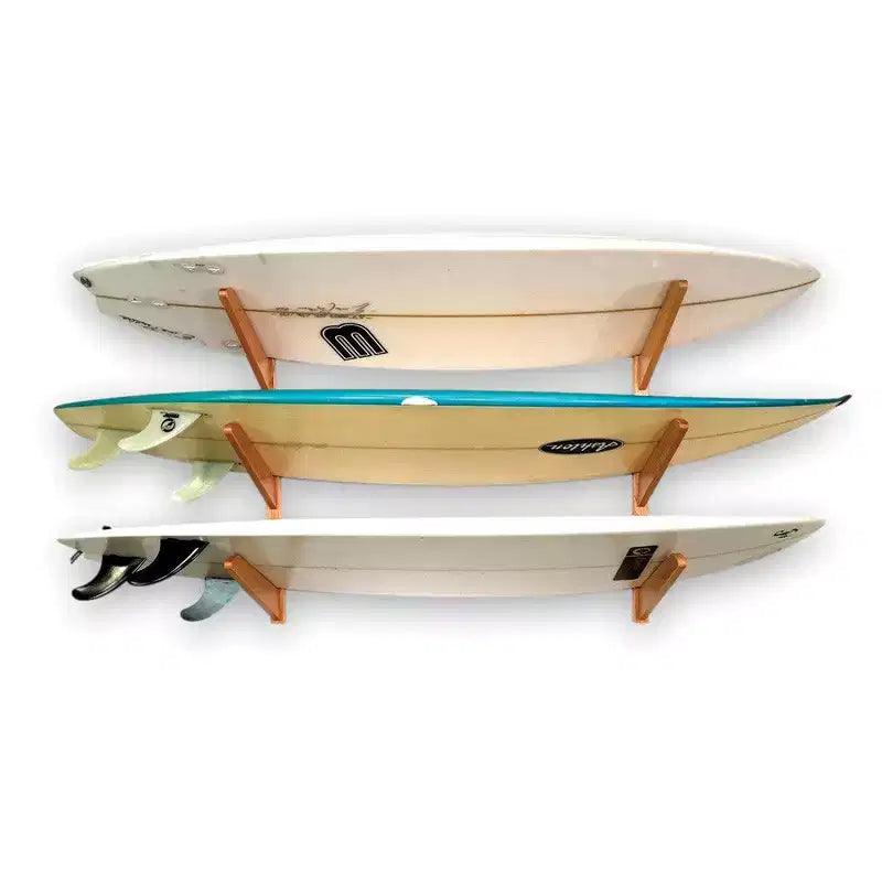 Rangement mural pour planches de surf en bois TidyTimber StoreYourBoard | Peut contenir 3 planches de surf