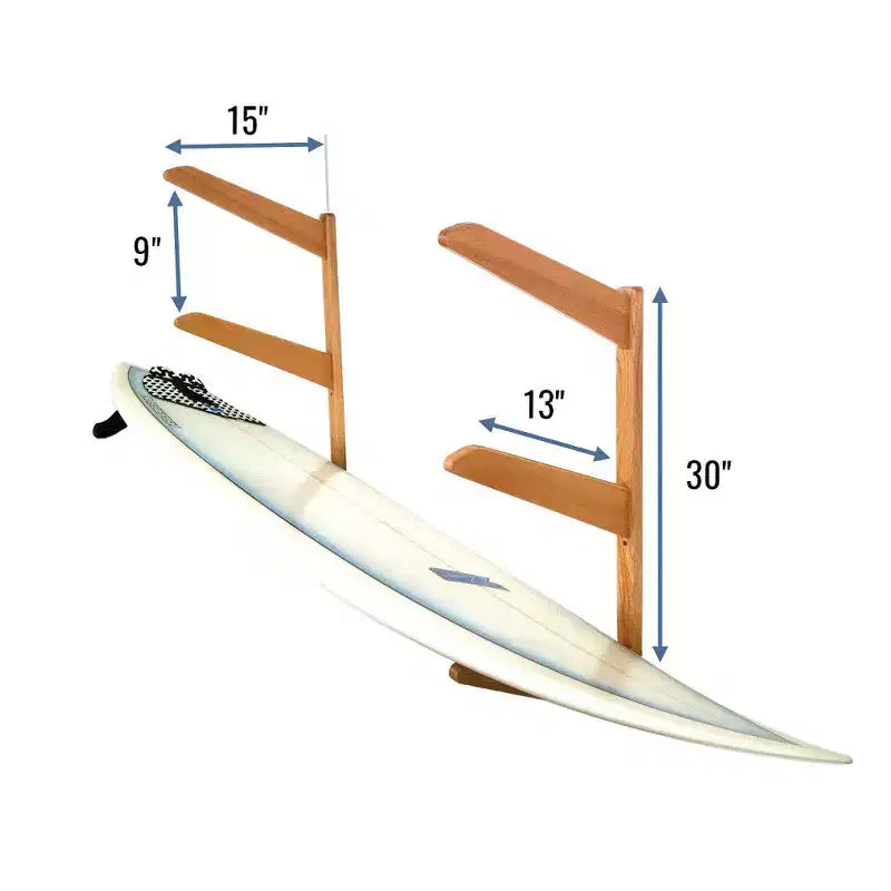 Rangement mural pour planches de surf en bois TidyTimber StoreYourBoard | Peut contenir 3 planches de surf