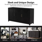 Meuble TV moderne 59W, meuble TV, centre de divertissement avec grand espace de rangement et étagères réglables pour téléviseurs jusqu'à 65 pouces - ModernLuxe