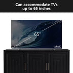 Meuble TV moderne 59W, meuble TV, centre de divertissement avec grand espace de rangement et étagères réglables pour téléviseurs jusqu'à 65 pouces - ModernLuxe