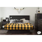Tête de lit HomeStock double/grand lit avec étagère de rangement