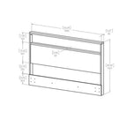Tête de lit HomeStock double/grand lit avec étagère de rangement
