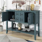 Console vintage Whisen avec quatre petits tiroirs et une étagère inférieure pour les salons, les entrées et les cuisines