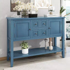 Console vintage Whisen avec quatre petits tiroirs et une étagère inférieure pour les salons, les entrées et les cuisines