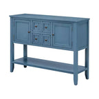 Console vintage Whisen avec quatre petits tiroirs et une étagère inférieure pour les salons, les entrées et les cuisines
