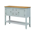 Console vintage Whisen avec quatre petits tiroirs et une étagère inférieure pour les salons, les entrées et les cuisines