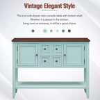 Console vintage Whisen avec quatre petits tiroirs et une étagère inférieure pour les salons, les entrées et les cuisines