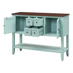 Console vintage Whisen avec quatre petits tiroirs et une étagère inférieure pour les salons, les entrées et les cuisines