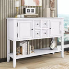 Console vintage Whisen avec quatre petits tiroirs et une étagère inférieure pour les salons, les entrées et les cuisines