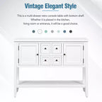 Console vintage Whisen avec quatre petits tiroirs et une étagère inférieure pour les salons, les entrées et les cuisines