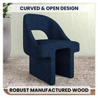 LeisureMod Quell - Ensemble de 2 fauteuils d'appoint modernes en boucle - Sièges élégants et confortables avec dossiers incurvés pour salon, chambre ou lounge