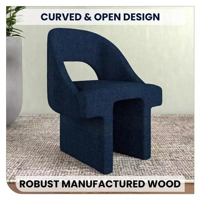 LeisureMod Quell - Ensemble de 2 fauteuils d'appoint modernes en boucle - Sièges élégants et confortables avec dossiers incurvés pour salon, chambre ou lounge